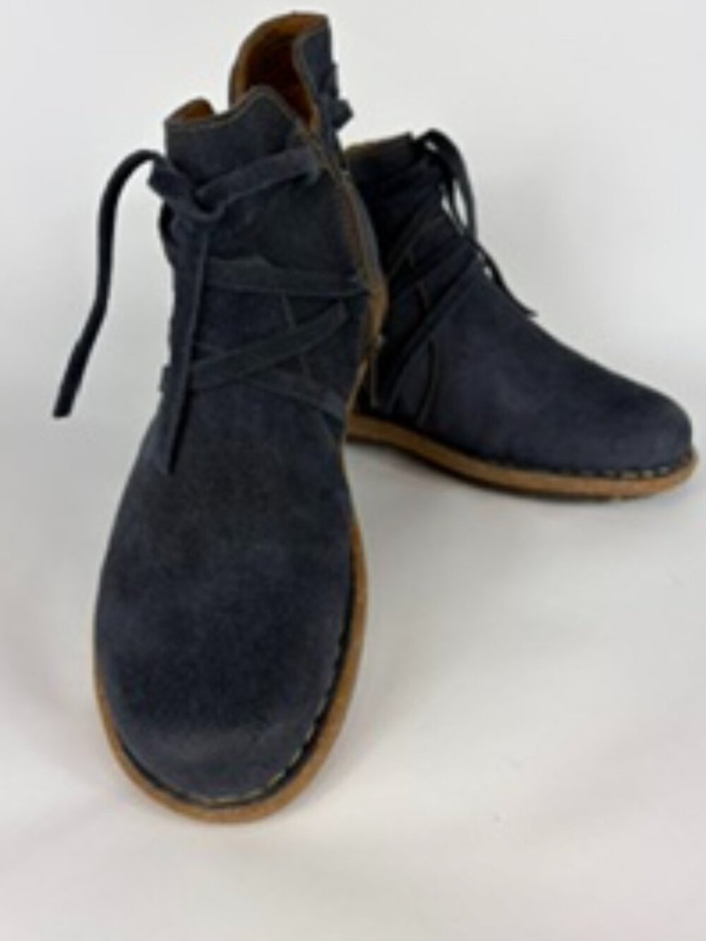 Born Tarkiln, Bootie ankle boot, Blue, Suede, BR0013634 - Size 7 / 38 M